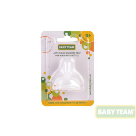 Соска силіконова антиколікова для пляшечок з широким горлом