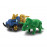 Ігровий набір – машинка та динозавр Triceratops green