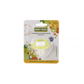 Пустушка силіконова ортодонтична з ковпачком та кільцем, що світиться вночі