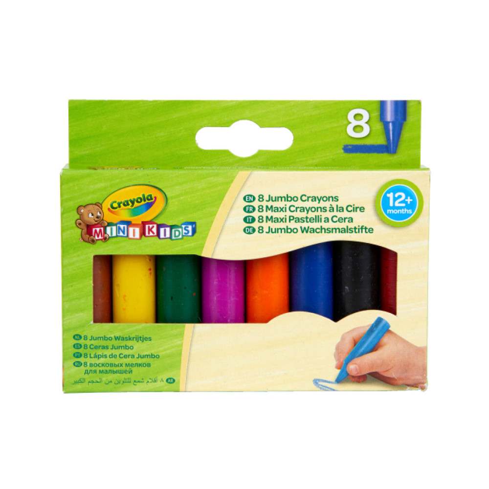 Mini Kids Набір великої воскової крейди для малюків, 8 шт