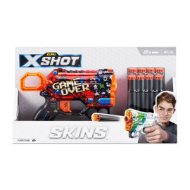 Швидкострільний бластер X-SHOT Skins Menace Game Over  (8 патронів), 36515B Швидкострільний бластер X-SHOT Skins Menace Game Over  (8 патронів), 36515B