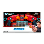 X-Shot Red Набір швидкострільних бластерів EXCEL MK 3 Double (2 бластира, 3 банки, 16 патронів), 36432R X-Shot Red Набір швидкострільних бластерів EXCEL MK 3 Double (2 бластира, 3 банки, 16 патронів), 36432R