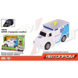 Машина АВТОПРОМ арт. 7987B батар., світ., звук, короб.  21*13*11см