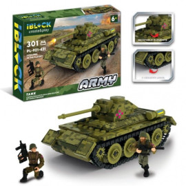 Конструктор IBLOCK арт. PL-921-431 ARMY 301дет.,инструкція на укр мові, наліпкии комплект короб. 37,5*25,5*6см