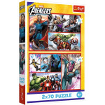 Пазли 2x70 The Avengers Стати героєм, в кор. 30*19*4см, ТМ Trefl