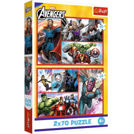 Пазли 2x70 The Avengers Стати героєм, в кор. 30*19*4см, ТМ Trefl