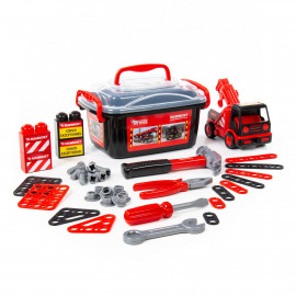 214-01 "MAMMOET", автомобіль-евакуатор + конструкторський набір (36 елементів) (в контейнері)