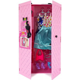 Меблі для ляльок «Гардероб» ( з одягом)