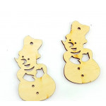 НР Дерев'яна іграшка на ялинку: Сніговик (у) НР Дерев'яна іграшка на ялинку: Сніговик (у)