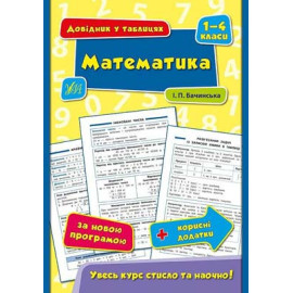 Довідник у таблицях:  Математика. 1–4 класи