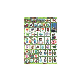 Розмальовка 100 наліпок А4: MineCraft (у)