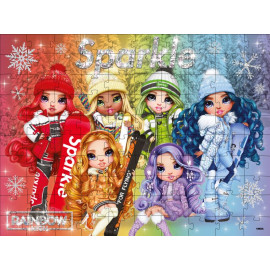 Гра-головоломка. Набір пазлів Rainbow High Winter Break, 100 елементів