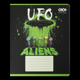 Зошит учнівський шкільний UFO, 24арк., лінія, KIDS LINE