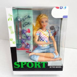 Лялька йогиня з килимком , розмір 29 см