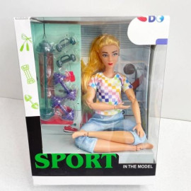 Лялька йогиня з килимком , розмір 29 см