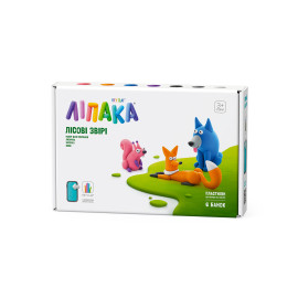 Набір пластиліну, що самостійно твердіє, ЛІПАКА – ЛІСОВІ ЗВІРІ: ВОВК, ЛИСИЧКА, БІЛОЧКА