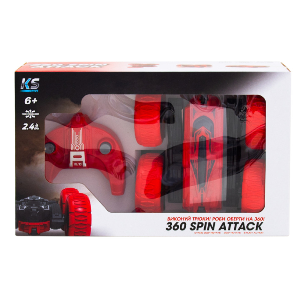 Автомобіль KS DRIVE на р/к - ТРЮКОВИЙ (2.4Ghz, червоно-чорний)