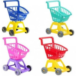 Візок з кошиком червоний, синій, бірюзовий