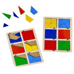 Пазли-вкладки дерев'яні Квадрати Нікітина 2 рівень