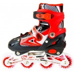 Роликові ковзани, размер 39-42, арт. 170073, металева рама,  зі світлом, PU, 3 кольори
