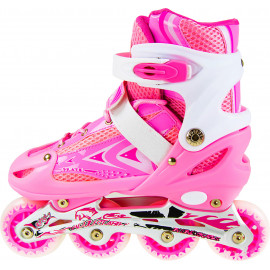 Роликові ковзани, размер 39-42, арт. 170073, металева рама,  зі світлом, PU, 3 кольори