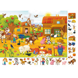 Книга "Книга-картонка "Великий виммельбух. Ферма" (укр.)