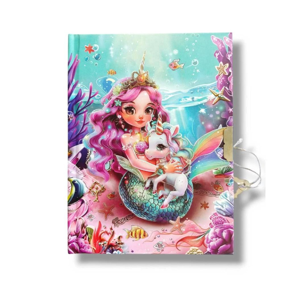 Блокнот дитячий на замочку 178x133 mm, 70g, 56 л, Русалонька