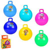 М'яч гумовий для фітнесу арт. CB6504, ріжки 55 см 400 грам, 6 кольорів, у коробці 26*18*8 см