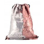 Сумка взуття, паєтки (срібло/персик) 40*29см 10034