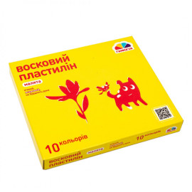 Пластилін восковий, 10 кол., 120 г, Малята