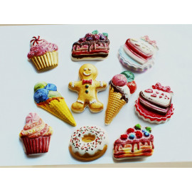 Кондитерська лавка. Гіпсова розмальовка на магнітах