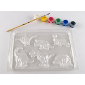 Острів динозаврів. Гіпсова розмальовка на магнітах