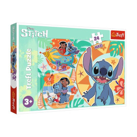 Пазли - (24 елм. МАХІ) - Lilo&Stitch Щасливий день / Trefl