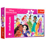 Пазли - (60 елм.) - Disney Princess Принцеси в дії / Trefl