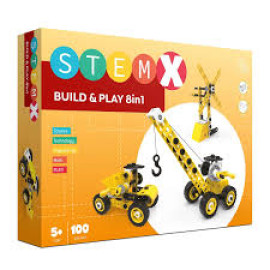 Конструктор з болтами: BUILD AND PLAY 8в1 на 100 деталей STEAM