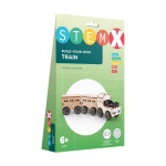 Конструктор дерев'яний на батарейках поїзд STEAMX
