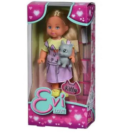 Лялька Еві з кошеням, аксес., 2 види, 3+