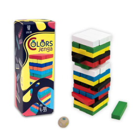 Настільна гра Strateg Colors Jenga 48 брусків українською мовою (30717)