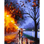 Набір для розпису по номерах Місто після дощу Strateg розміром 40х50 см (GS403)