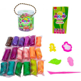 Набір тіста для ліпки 71803 (укр) Містер тісто 18 кольорів, у блістері 10*11см