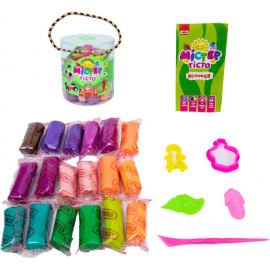 Набір тіста для ліпки 71803 (укр) Містер тісто 18 кольорів, у блістері 10*11см