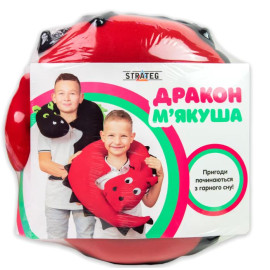 М'яка подушка Дракон М'якуша червоно-чорний Strateg