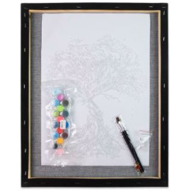 Набір для розпису по номерах Техно-кіт Strateg на чорному фоні розміром 40х40 см (AV4040-10)