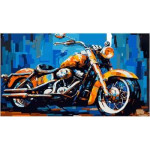 Набір для розпису по номерах Ретро-байк Strateg розміром 50х25 см (WW168)