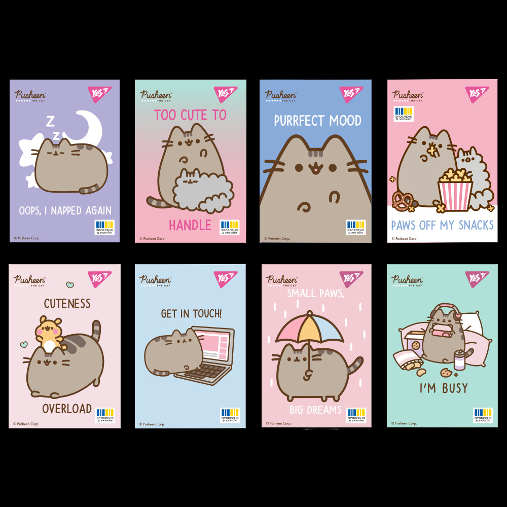 Блокнот YES А7/48 кл клей YES Pusheen