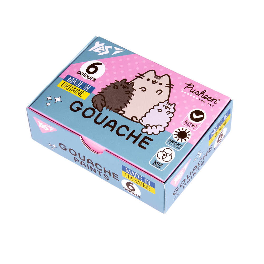 Фарби гуашеві Yes Pusheen 6 кол. 20 мл