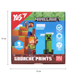 Фарби гуашеві Yes Minecraft 9 кол. 20 мл