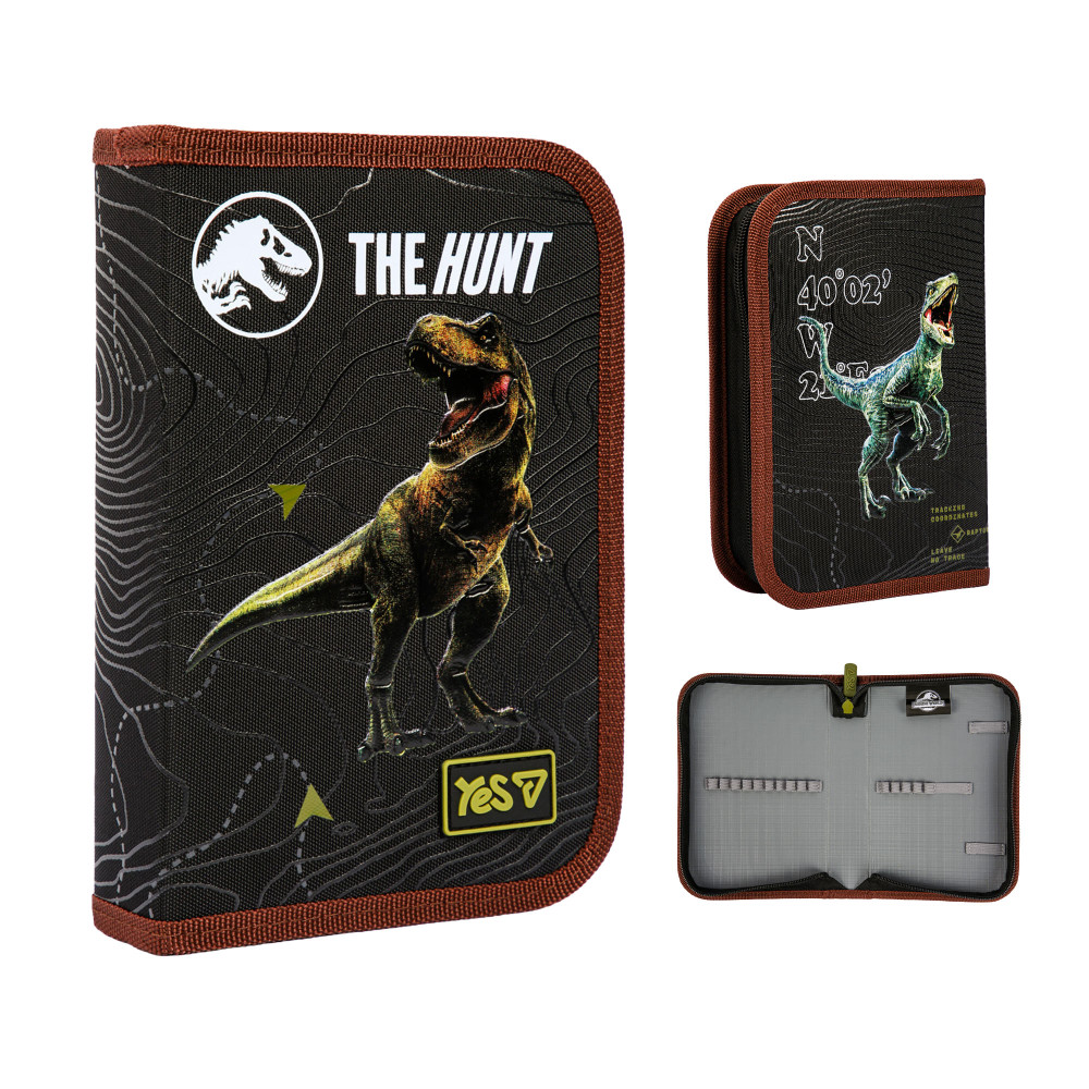 Пенал твердий Yes одинарний без клапана HP-02 Jurassic World. Dino