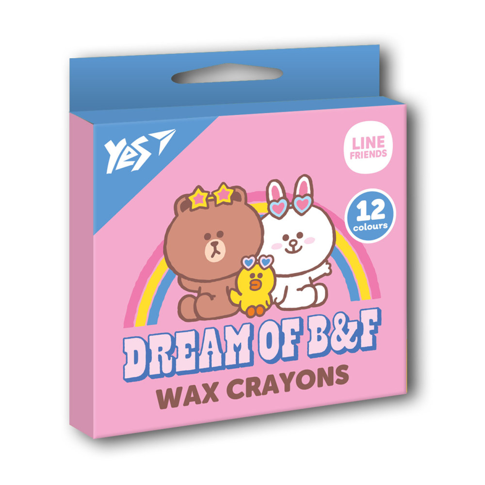 Набір воскових олівців YES 12 шт. 