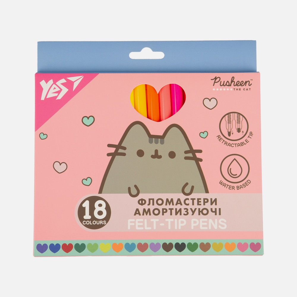 Фломастери Yes 18 кольорів 